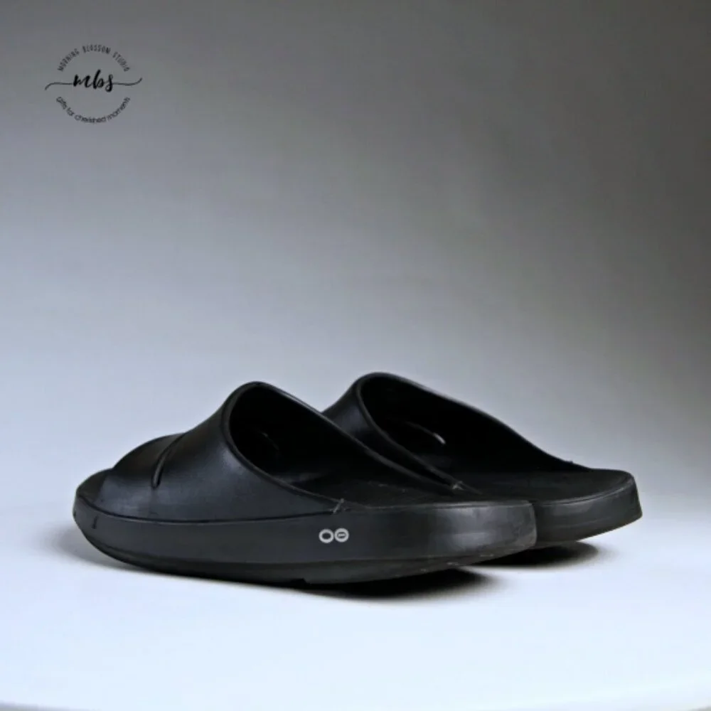 Oofos Ooahh Recovery‎ Slide Shoes Black Men 14